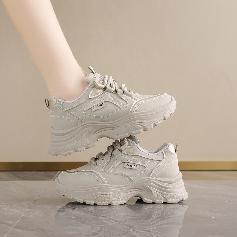 Running Shoes Women - Zapatos bajos de cuero para mujer,