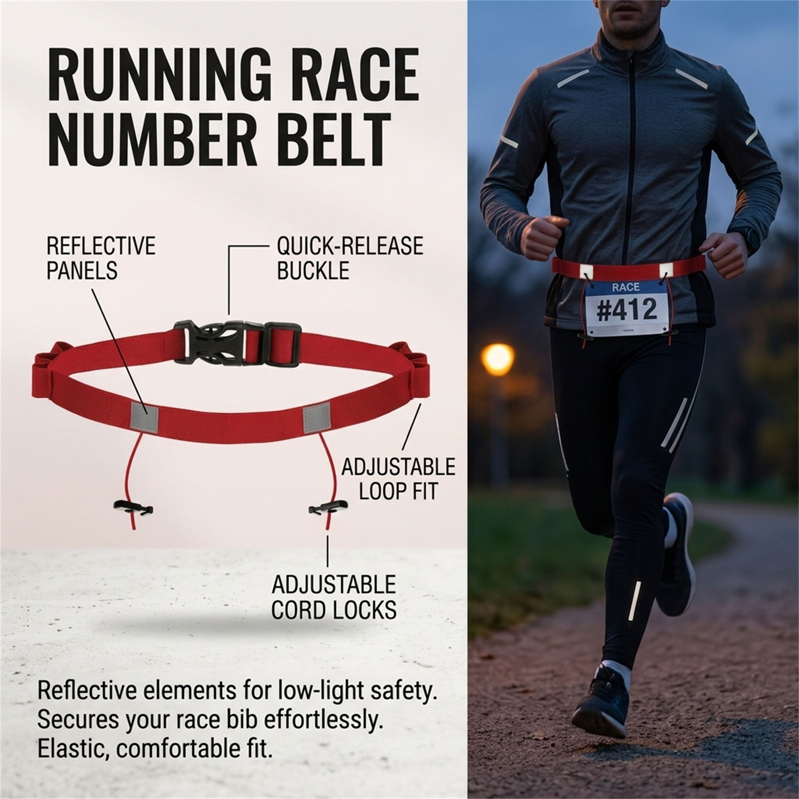 Cinturón Reflectante para Tria - Race Bib reseña y precio