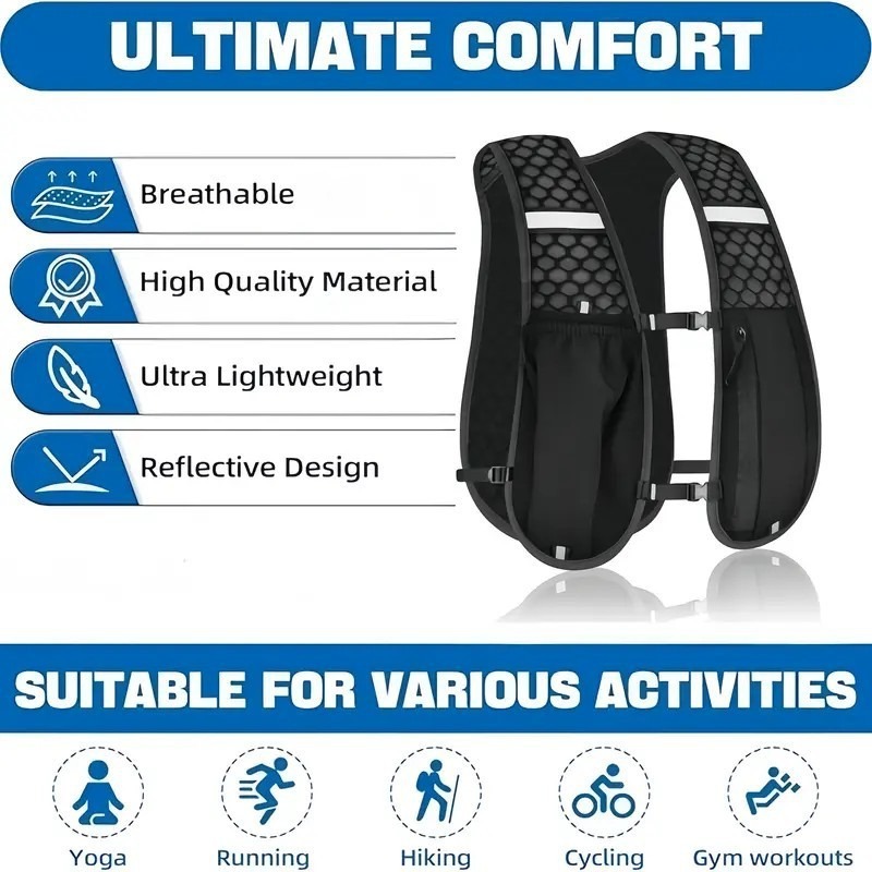 1-4 unidades: chaleco ligero p - Hydration Vest reseña y precio